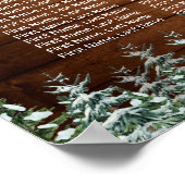 Snowy Wood Forest Country Seating Chart 16 Tables Poster (Hoek)