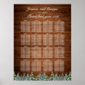 Snowy Wood Forest Country Seating Chart 16 Tables Poster