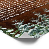 Snowy Wood Forest Country Seating Chart 20 Tables Poster (Hoek)