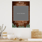 Snowy Wood & Forest Merry-kerstfoto Prop Poster (Keuken)