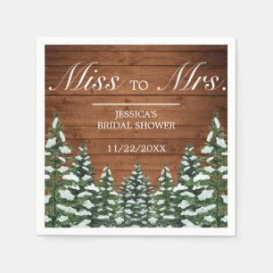 Snowy Wood & Forest Pine Vrijgezellenfeest Mw. t. Servet