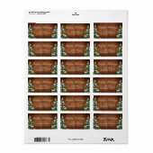 Snowy Wood & Forest Rural Prettige feestdagen Adre Etiket (Full Sheet)