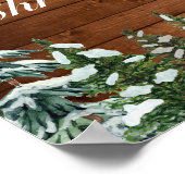 Snowy Wood Forest Snowflake Kerstmis Welkom Poster (Hoek)