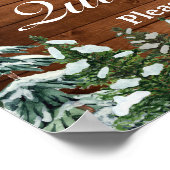 Snowy Wood & Forest Tiara Quinceanera Welkomstteke Poster (Hoek)