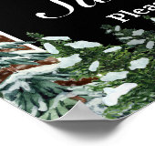 Snowy Wood & Forest Tiara Sweet 16 Welkomstteken Poster (Hoek)