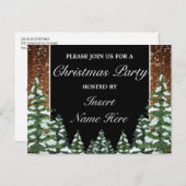 Snowy Wood-kerstfeestdag Briefkaart (Voorkant / Achterkant)