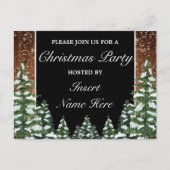 Snowy Wood-kerstfeestdag Briefkaart (Voorkant)