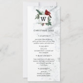 Snowy Woodland Elegant Holiday Dinner Menu Kaart (Voorkant)