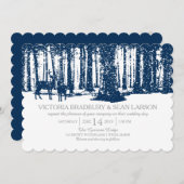 Snowy Woodland en Deers | Weddenschap Kaart (Voorkant / Achterkant)