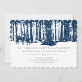 Snowy Woodland en Deers | Weddenschap Kaart (Voorkant)