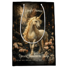  Snowy Woodland Fantasy Forest Eenhoorn Medium Cadeauzakje