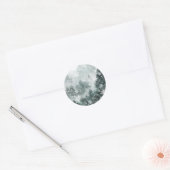 Snowy Woodland Mountain Forest Ronde Sticker (Envelop)