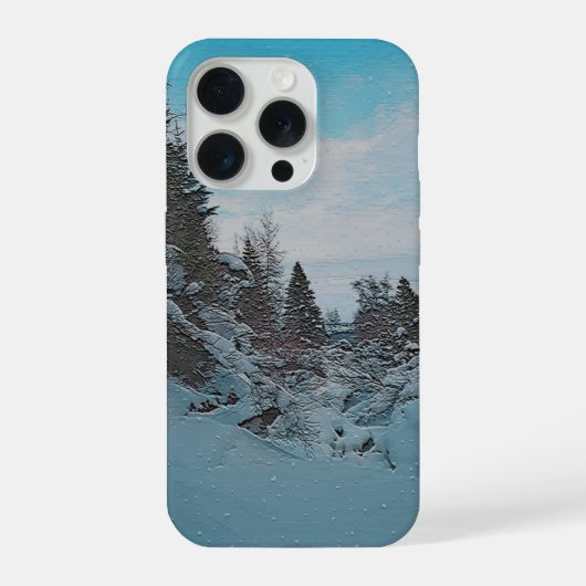 Snowy Woods Iphone 15 Case iPhone Hoesje (Achterkant)