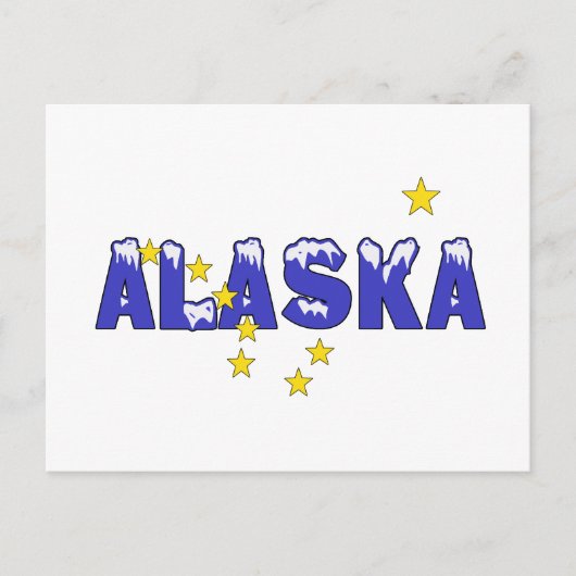 SNOWY WORD ALASKA BRIEFKAART (Voorkant)