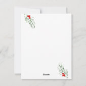 Snowy Wreated Custom Family Holiday Feestdagenkaart (Achterkant)