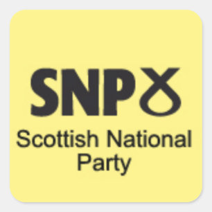 SNP Schotse Nationale Partij Vierkante Sticker