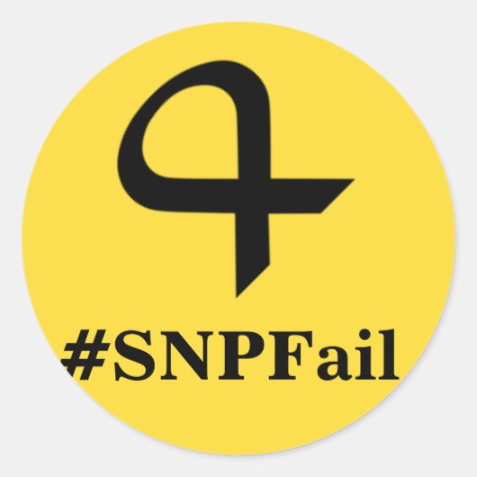 SNPFail-Stickers Ronde Sticker (Voorkant)