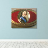 Snuff doos met portret miniatuur van Peter Canvas Afdruk (Insitu (Houten vloer))