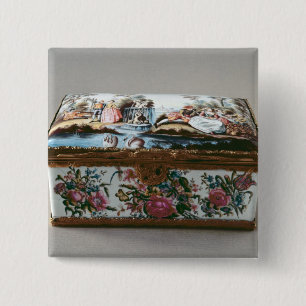 Snuffbox, c.1750 vierkante button 5,1 cm