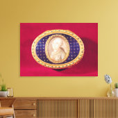 Snuffbox met een portret miniatuur van Louis Canvas Afdruk (Insitu (Woonkamer))