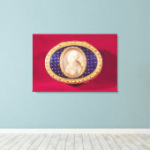 Snuffbox met een portret miniatuur van Louis Canvas Afdruk (Insitu (Houten vloer))