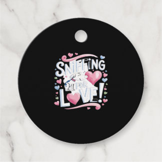 Snuffelen voor de liefde! Hond Bedankjes Labels