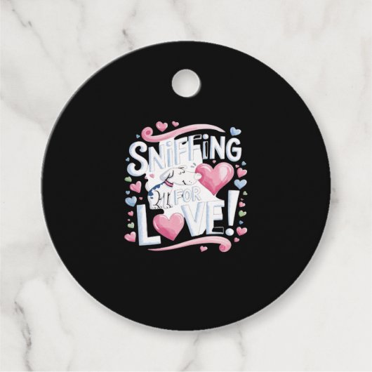 Snuffelen voor de liefde! Hond Bedankjes Labels (Voorkant)