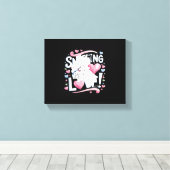Snuffelen voor de liefde! Hond Canvas Afdruk (Insitu (Houten vloer))