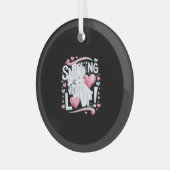 Snuffelen voor de liefde! Hond Glas Ornament (Voorkant links)