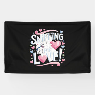 Snuffelen voor de liefde! Hond Spandoek