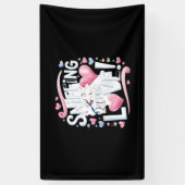 Snuffelen voor de liefde! Hond Spandoek (Verticaal)