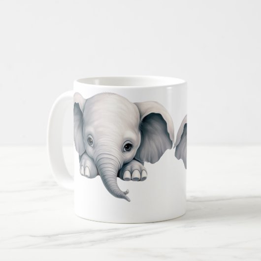 Snuffelende Olifant Koffiemok (Voorkant links)