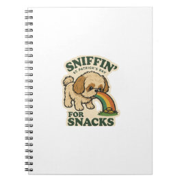 Snuffelende Snacks Shih Tzu St.Patrick's Dag Notitieboek
