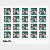 snuffelkoek paaseieren vierkante sticker (Vel)