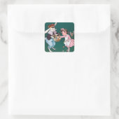 snuffelkoek paaseieren vierkante sticker (Tas)