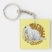 Snuffleupagus B&W Schets Tekenen Sleutelhanger (Voorkant)