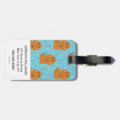 Snuffleupagus Blue Stars & Stippen Pattern Bagagelabel (Achterkant horizontaal)