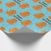 Snuffleupagus Blue Stars & Stippen Pattern Cadeaupapier (Hoek)