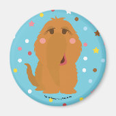 Snuffleupagus Blue Stars & Stippen Pattern Magneet (Voorkant)