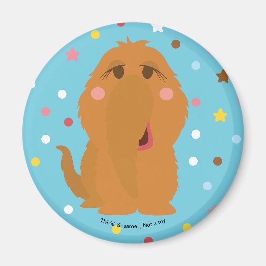 Snuffleupagus Blue Stars & Stippen Pattern Magneet (Voorkant)