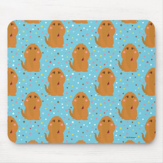 Snuffleupagus Blue Stars & Stippen Pattern Muismat (Voorkant)