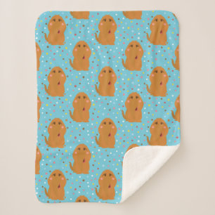 Snuffleupagus Blue Stars & Stippen Pattern Sherpa Deken