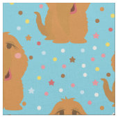 Snuffleupagus Blue Stars & Stippen Pattern Stof (Close Up)