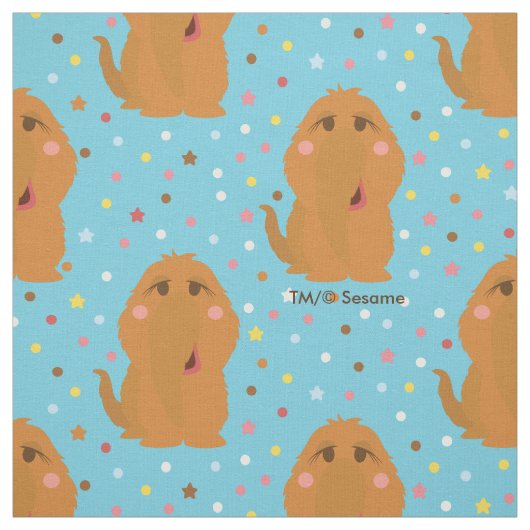 Snuffleupagus Blue Stars & Stippen Pattern Stof (Swatch)