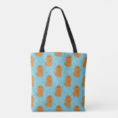 Snuffleupagus Blue Stars & Stippen Pattern Tote Bag (Achterkant)