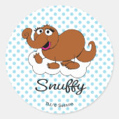 Snuffleupagus Doodley Graphic Ronde Sticker (Voorkant)