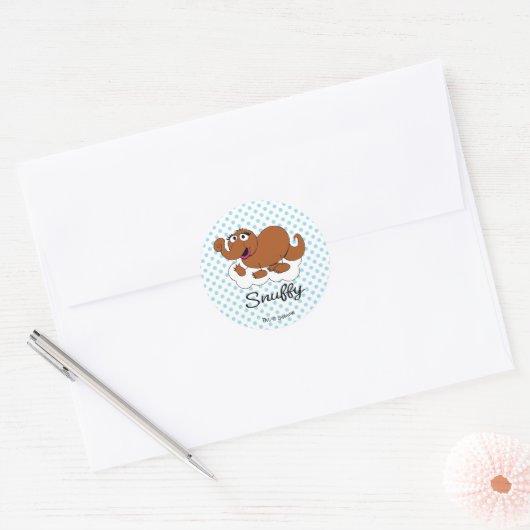 Snuffleupagus Doodley Graphic Ronde Sticker (Envelop)