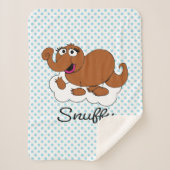 Snuffleupagus Doodley Graphic Sherpa Deken (Voorkant)