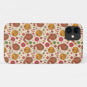 Snuffleupagus en Big Bird Groovy Flower Pattern Case-Mate iPhone Case (Achterkant (horizontaal))
