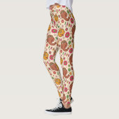 Snuffleupagus en Big Bird Groovy Flower Pattern Leggings (Links)
